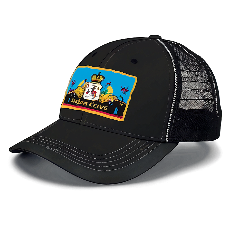 High Crown Black Trucker Hat Png 06282024 PNG Image