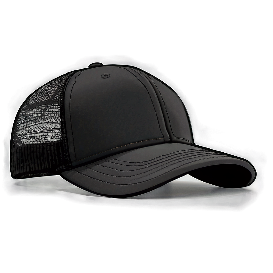 High Crown Black Trucker Hat Png Gyx PNG Image