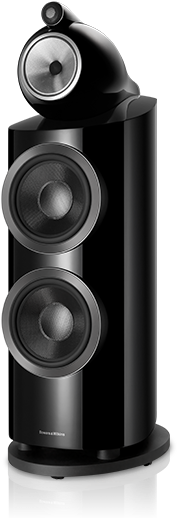 High End Black Floorstanding Speaker PNG Image