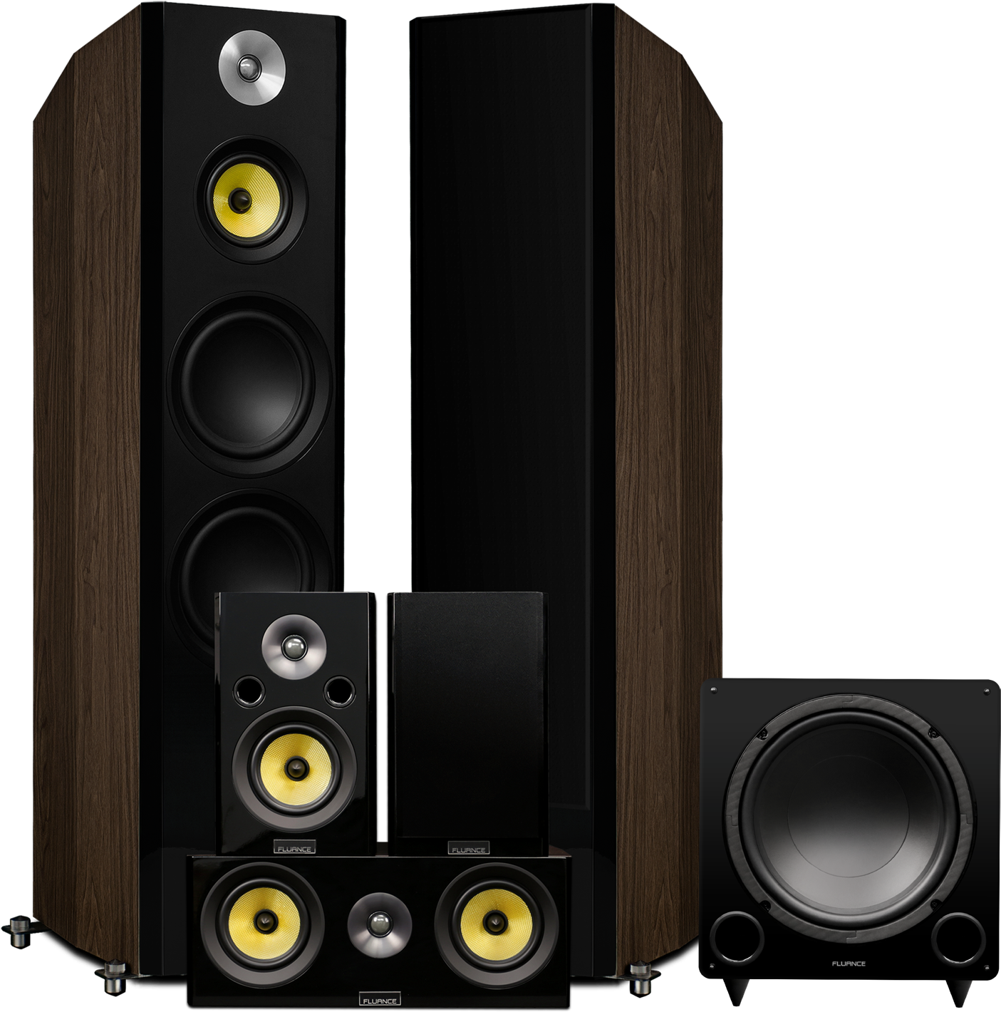 High End Home Theater Speaker System PNG Image