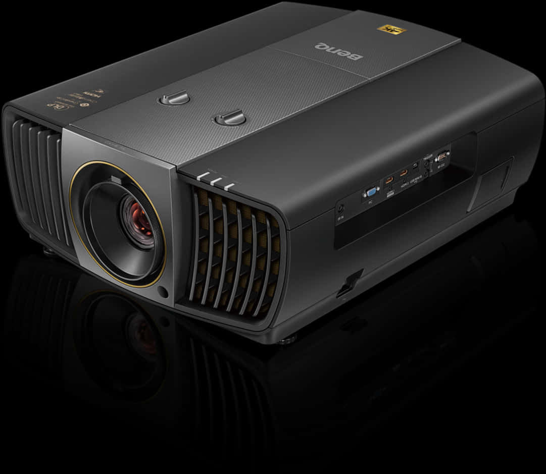 High End4 K Projector Black PNG Image