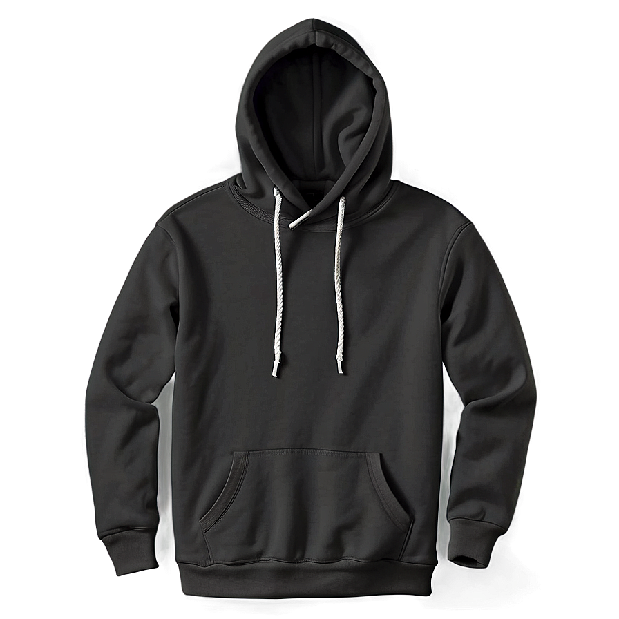 High Neck Black Hoodie Png Uul PNG Image