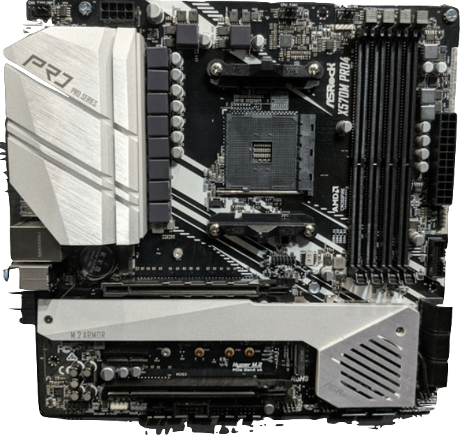 High Performance A S Rock Motherboard PNG Image