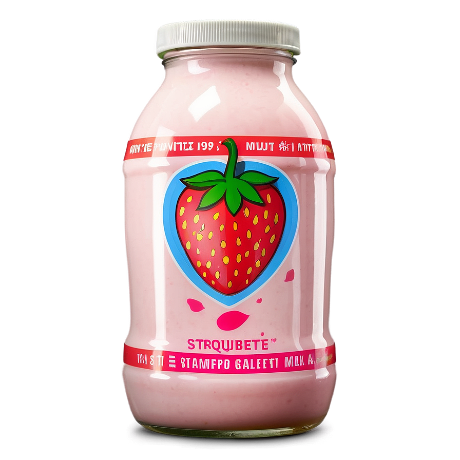 High-protein Strawberry Milk Png 92 PNG Image