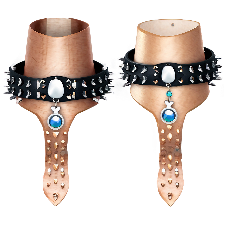 High-quality Spiked Choker Png Atl PNG Image