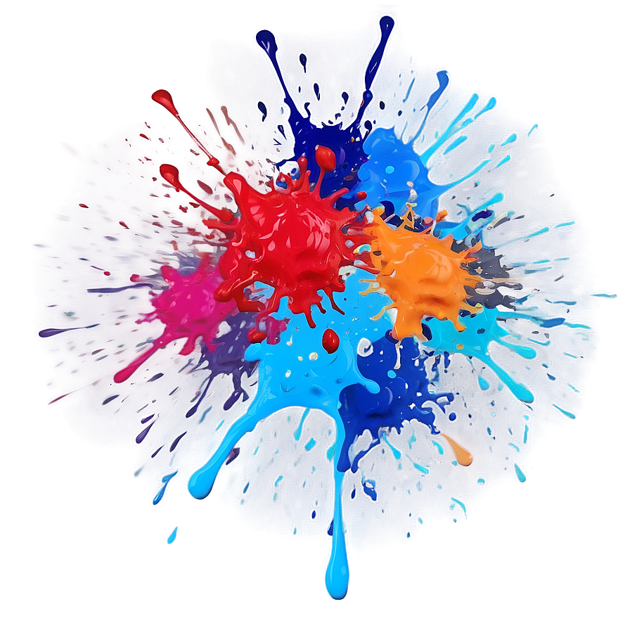 High Res Splatter Paint Effect Png Axm11 PNG Image