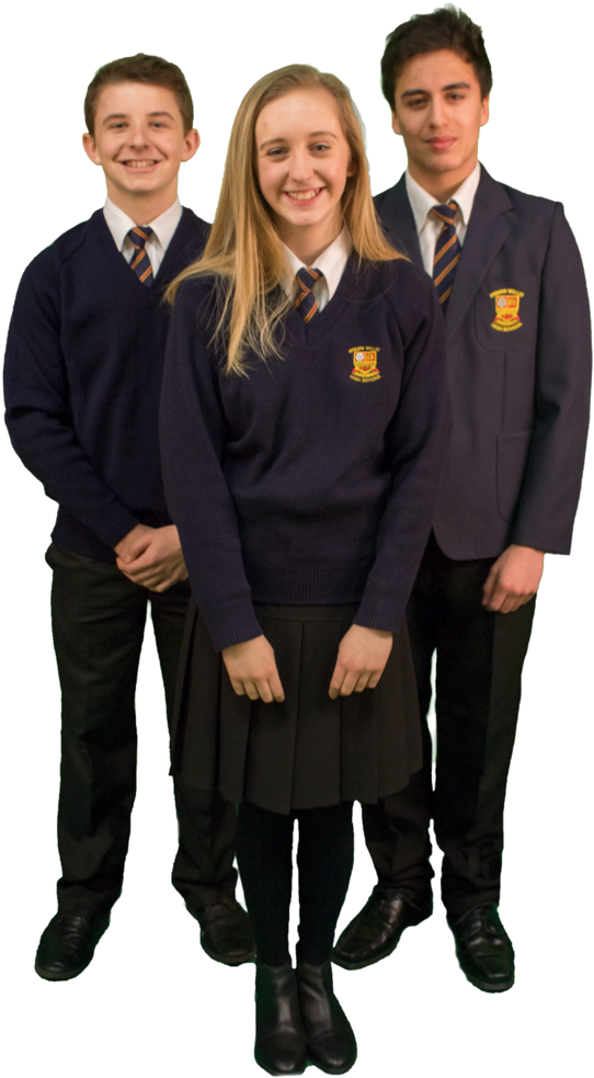 High School Studentsin Uniform PNG Image