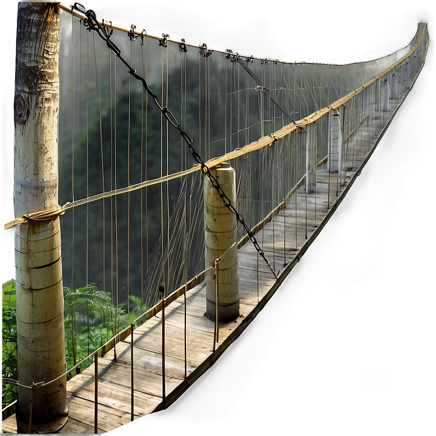 High Suspension Bridge Trail Png Sqo PNG Image