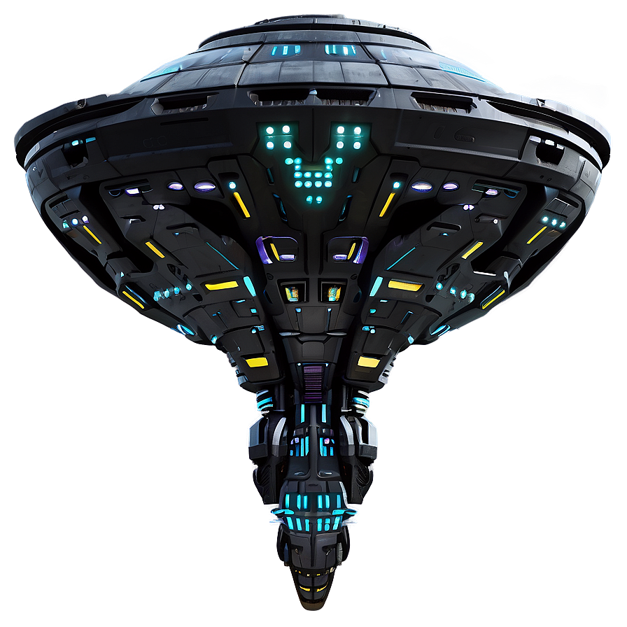 High-tech Alien Spaceship Png Apn8 PNG Image