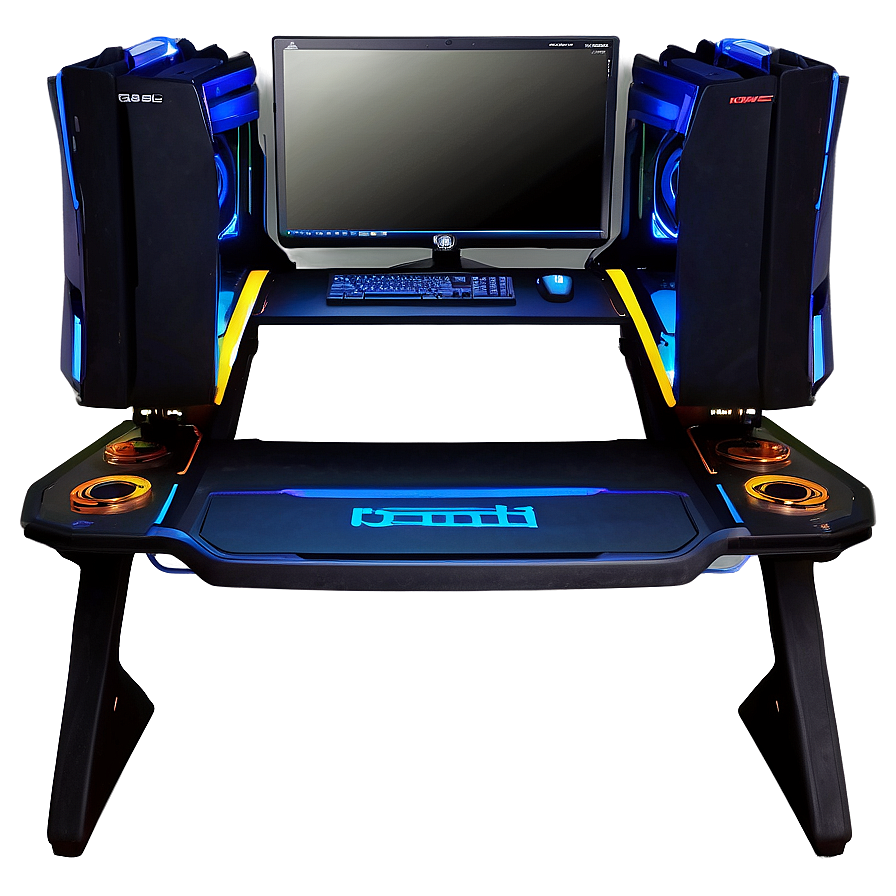 High-tech Gaming Desk Png Xvs PNG Image