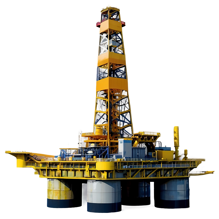 High-tech Oil Drilling Platform Png Qam30 PNG Image