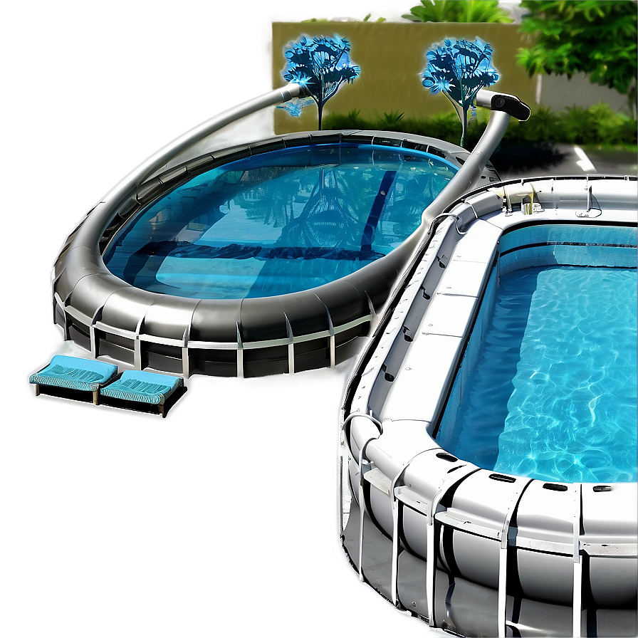 High-tech Swimming Pool Png 06122024 PNG Image