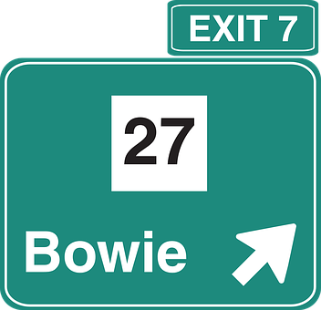 Highway Exit Sign Bowie27 PNG Image