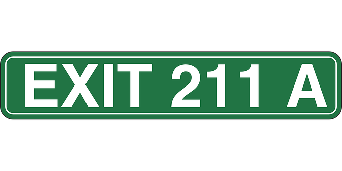 Highway Exit Sign211 A PNG Image