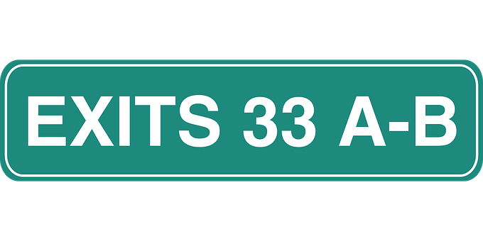 Highway Exit Sign33 A B PNG Image