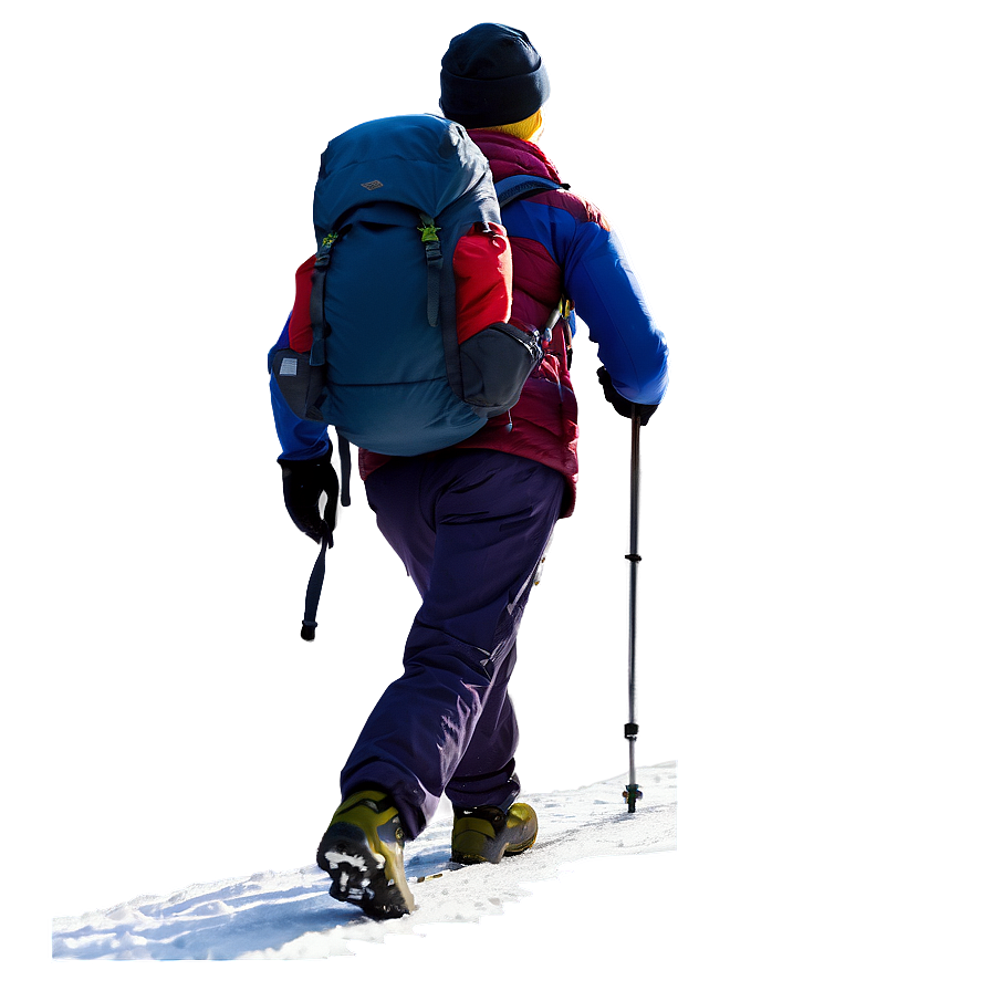 Hiker In Snow Png Cdn PNG Image