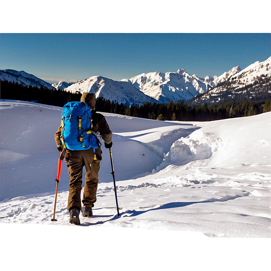 Hiker In Snow Png Ier62 PNG Image