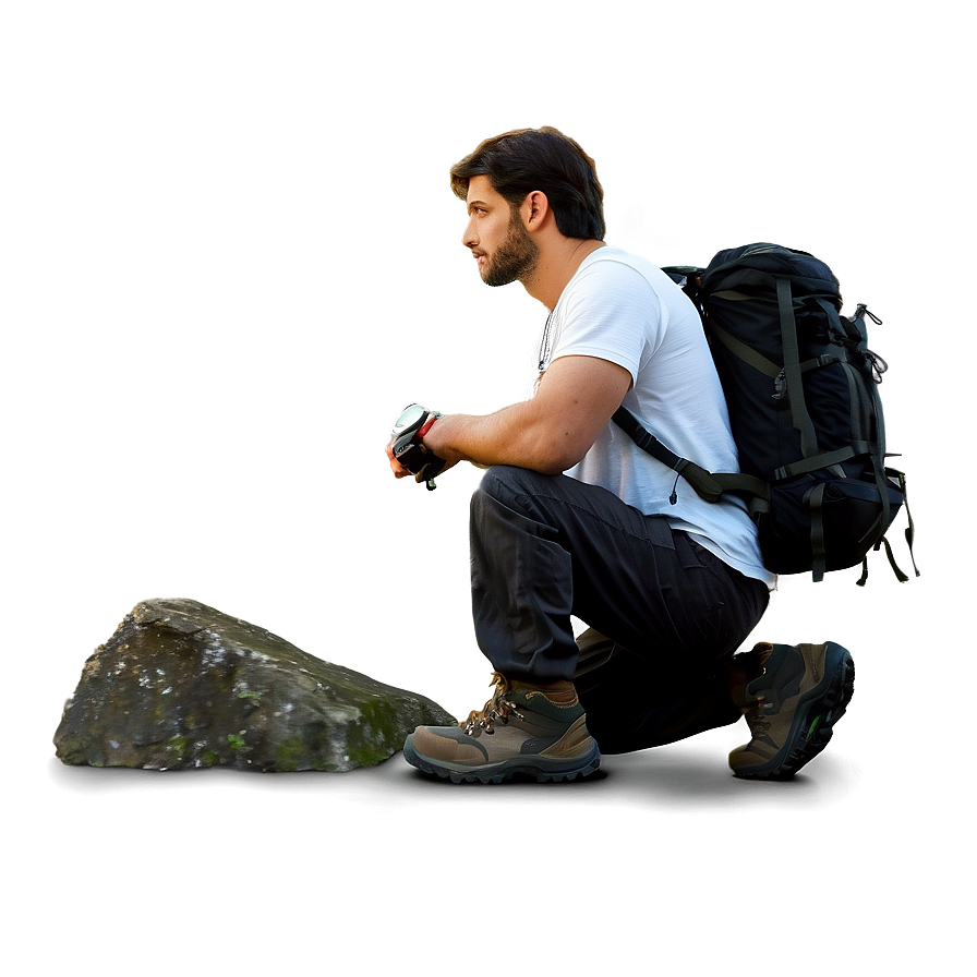 Hiker With Headlamp Png Wci54 PNG Image