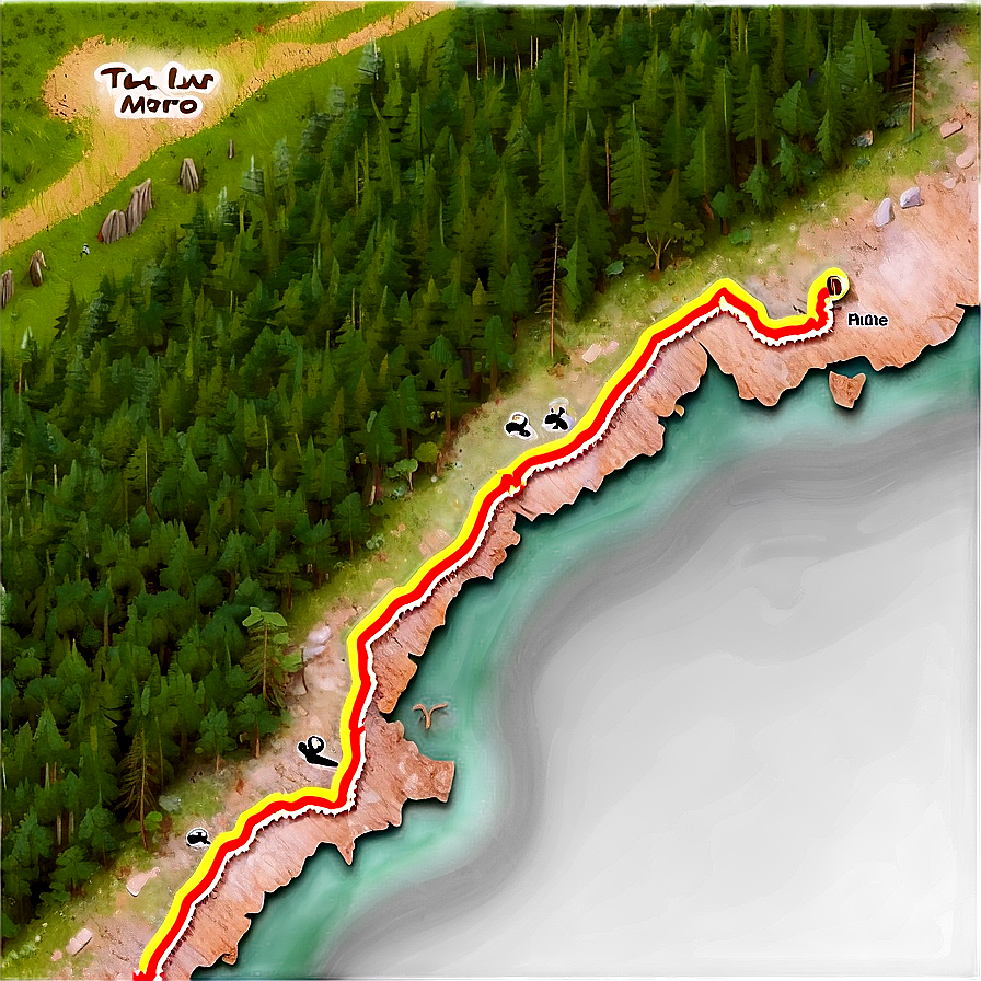 Hiking Trail Map Png Cge73 PNG Image