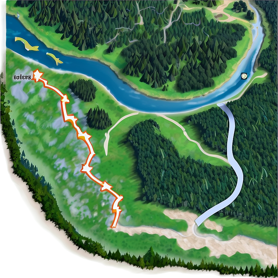 Hiking Trail Map Png Gtu62 PNG Image