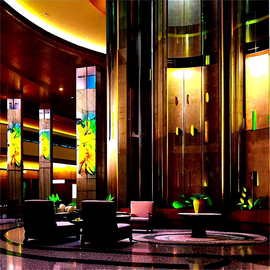 Hilton Hotel Lobby Art Png Vnd PNG Image