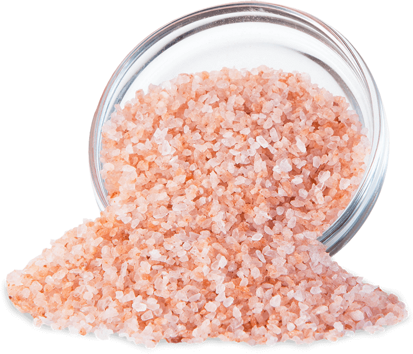 Himalayan Pink Salt Spilled From Glass Jar PNG Image