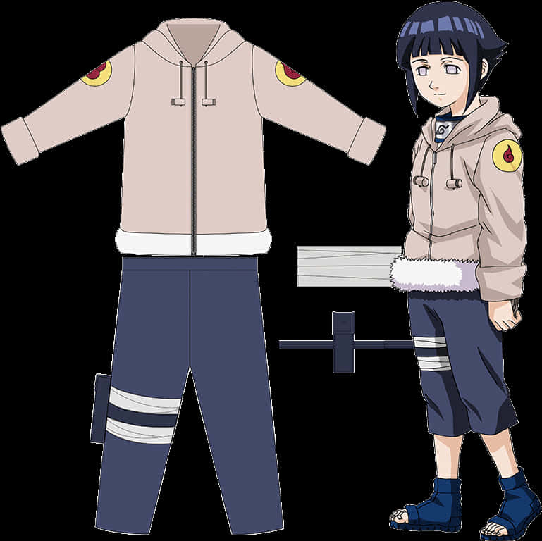 Hinata_ Character_ Design_and_ Clothing PNG Image