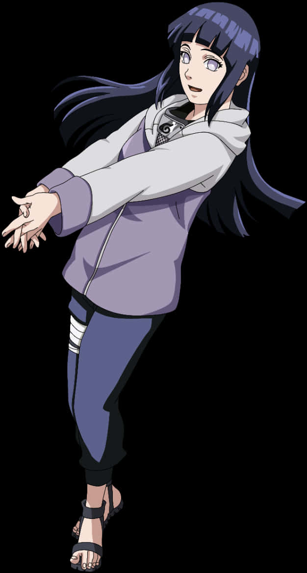 Hinata Hyuga Anime Character PNG Image