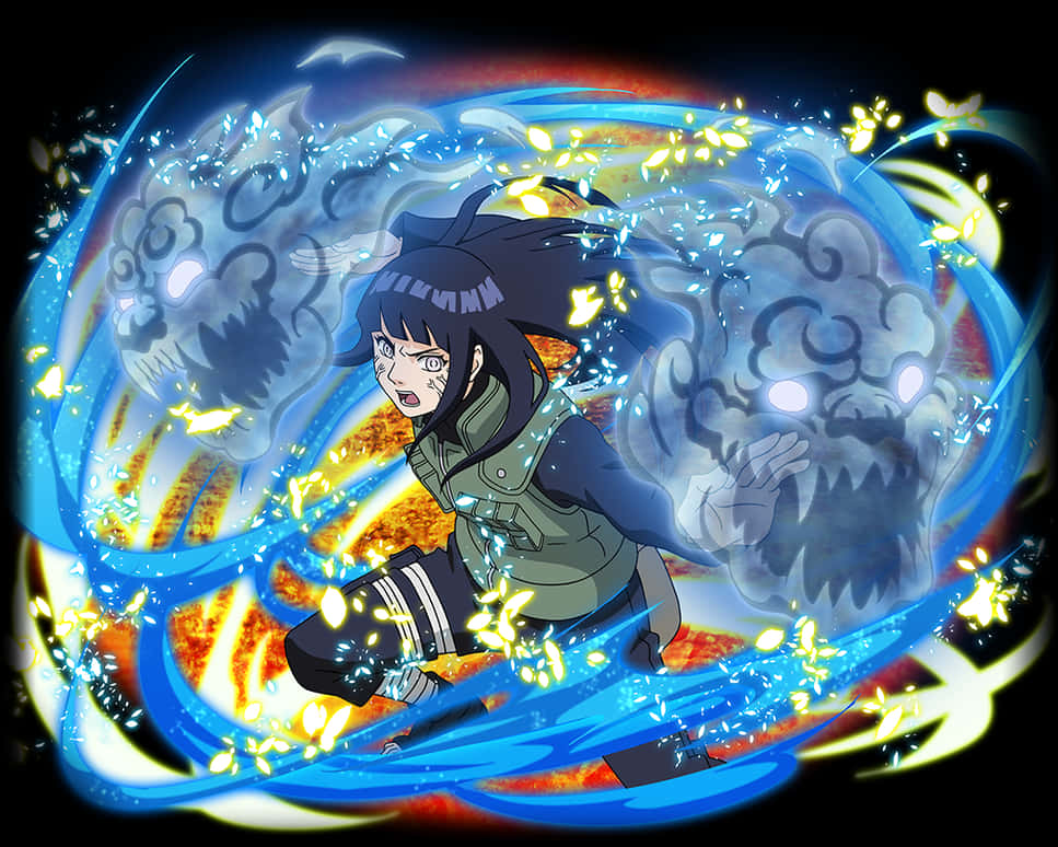 Hinata Hyuga Chakra Control PNG Image