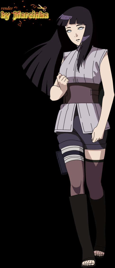 Hinata Hyuga Naruto Anime Character PNG Image