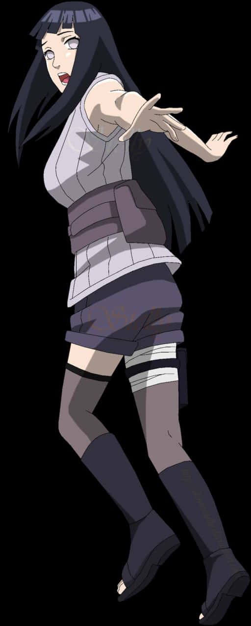 Hinata Hyuga Naruto Anime Character PNG Image