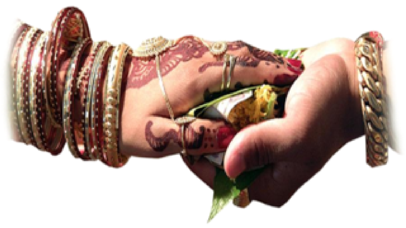 Hindu Bride Handwith Mehndiand Bangles PNG Image