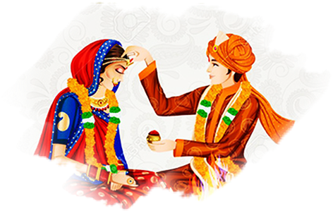 Hindu Wedding Ceremony Sindoor Application PNG Image