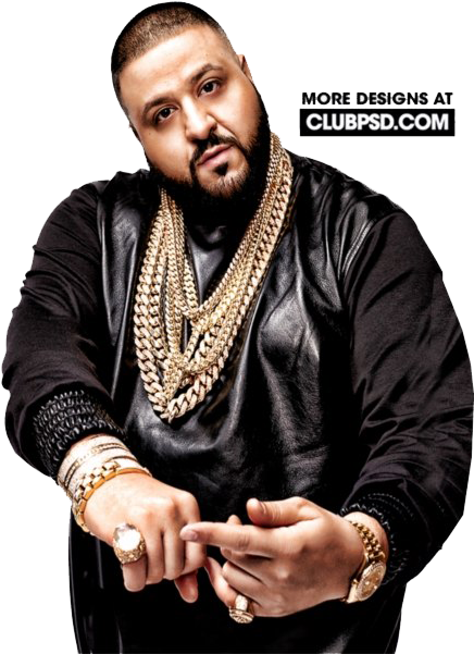 Hip Hop Artist With Gold Chains PNG Image