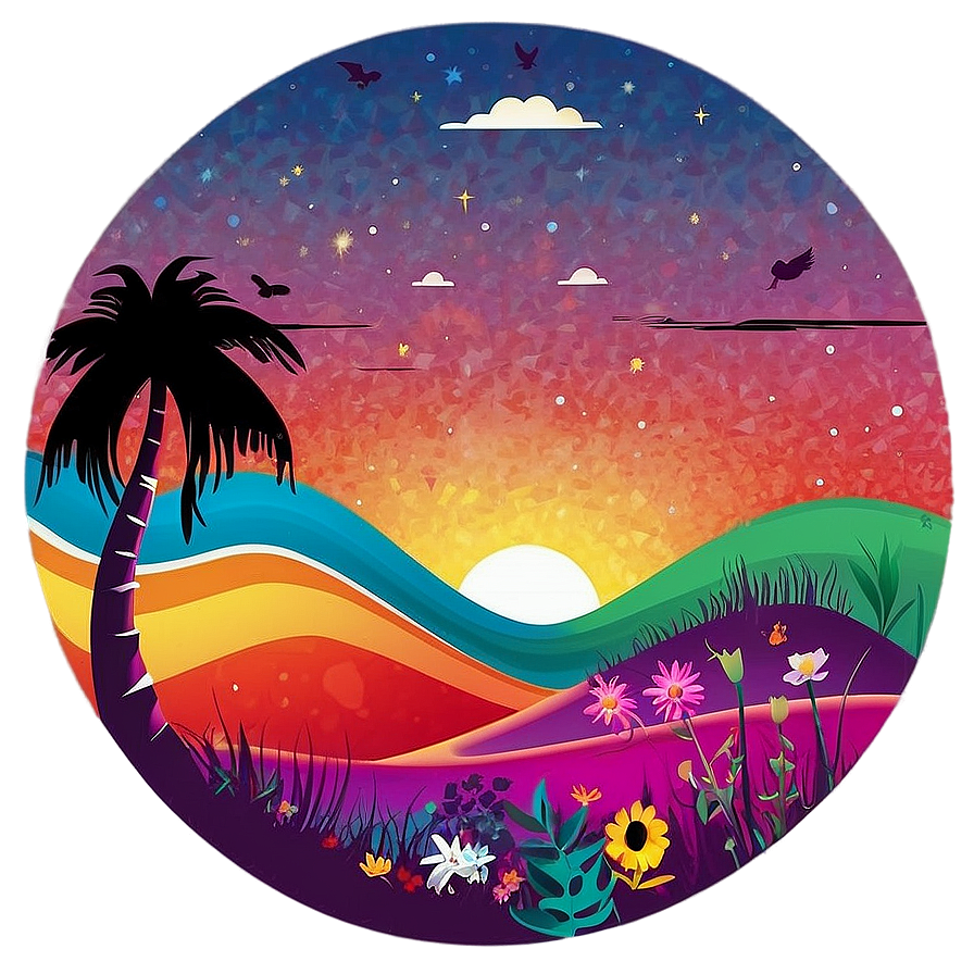 Hippie Lifestyle Illustration Png 06202024 PNG Image