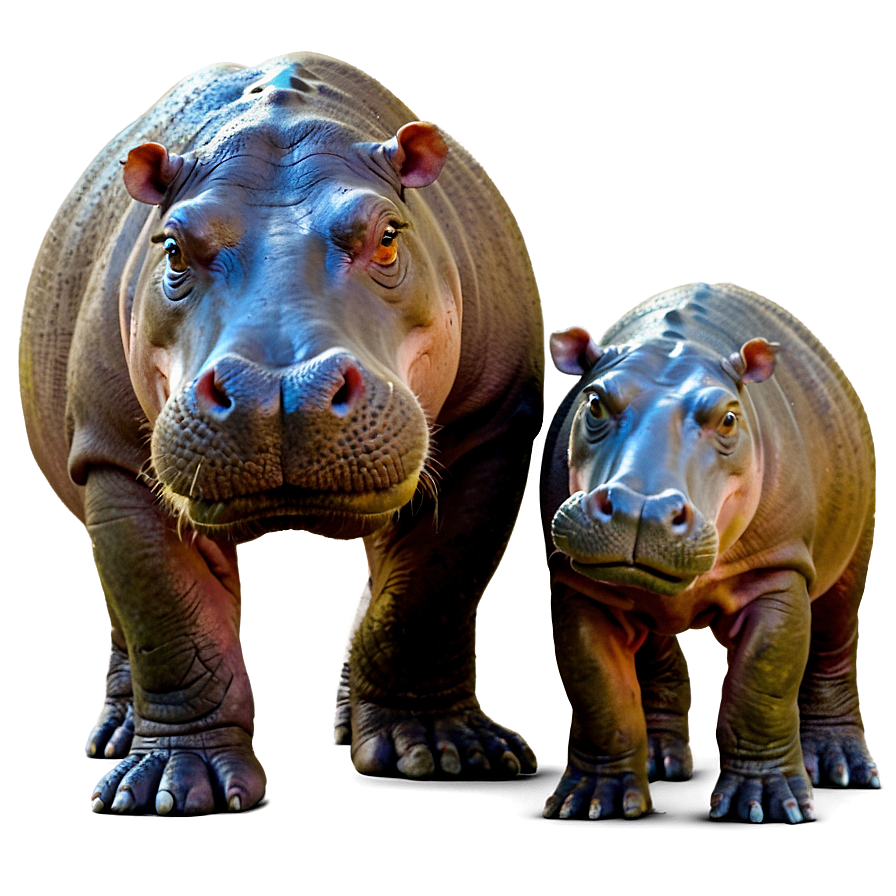 Hippo Family Png Oek PNG Image