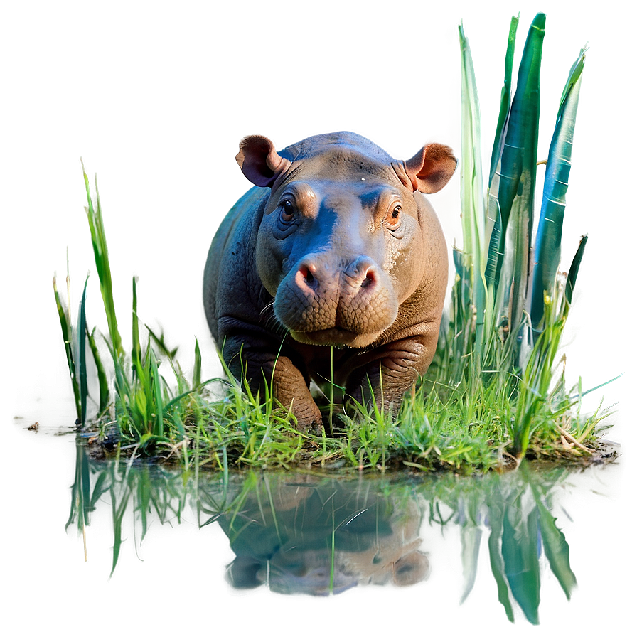 Hippo In Grass Png Onu86 PNG Image