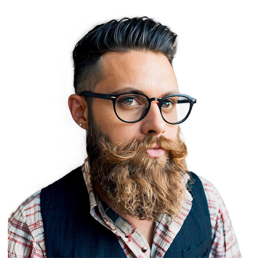 Hipster Beard Fashion Png Agx92 PNG Image