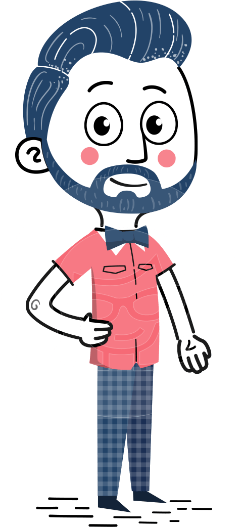 Hipster Businessman Cartoon Character PNG Image