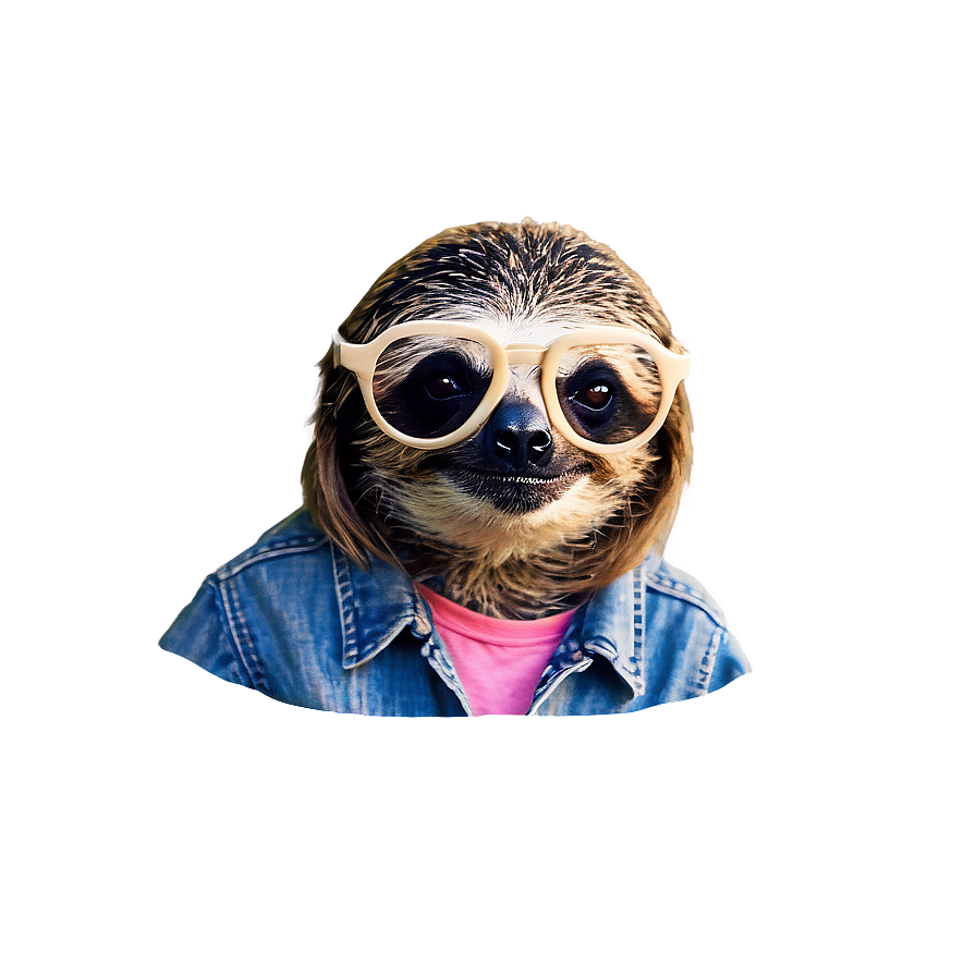 Hipster Sloth Png 25 PNG Image