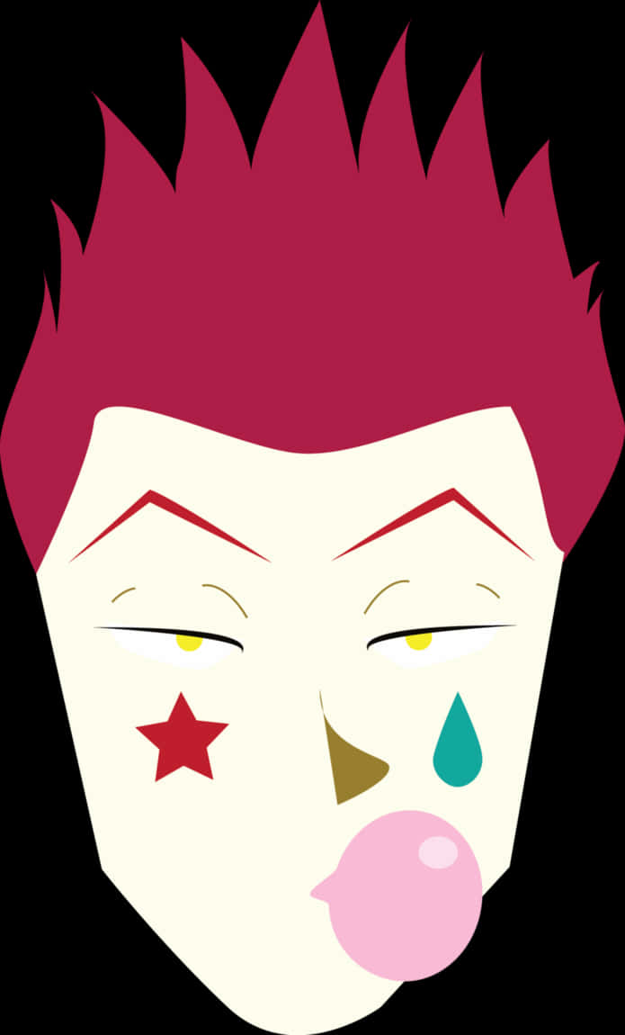 Hisoka Minimalist Art PNG Image