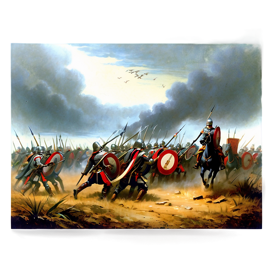 Historical Battle Painting Picture Png Afv PNG Image