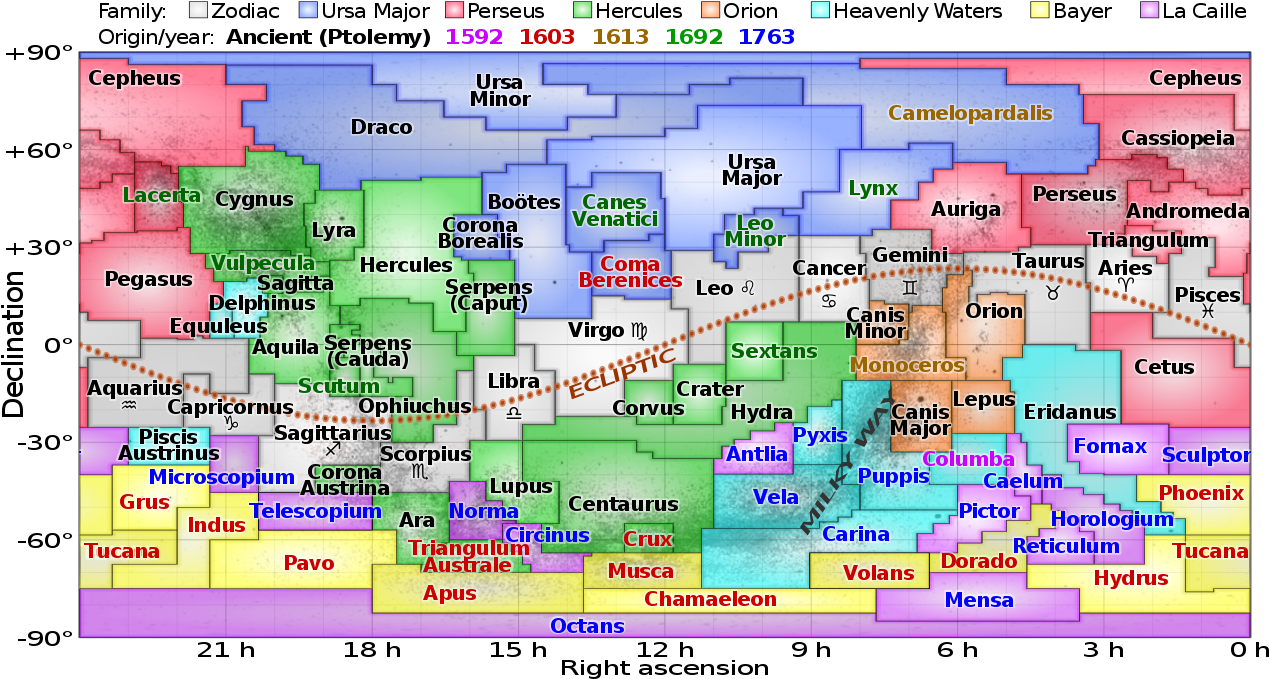 Historical Constellations Map PNG Image