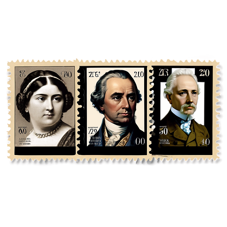 Historical Figures Postage Stamp Png 24 PNG Image