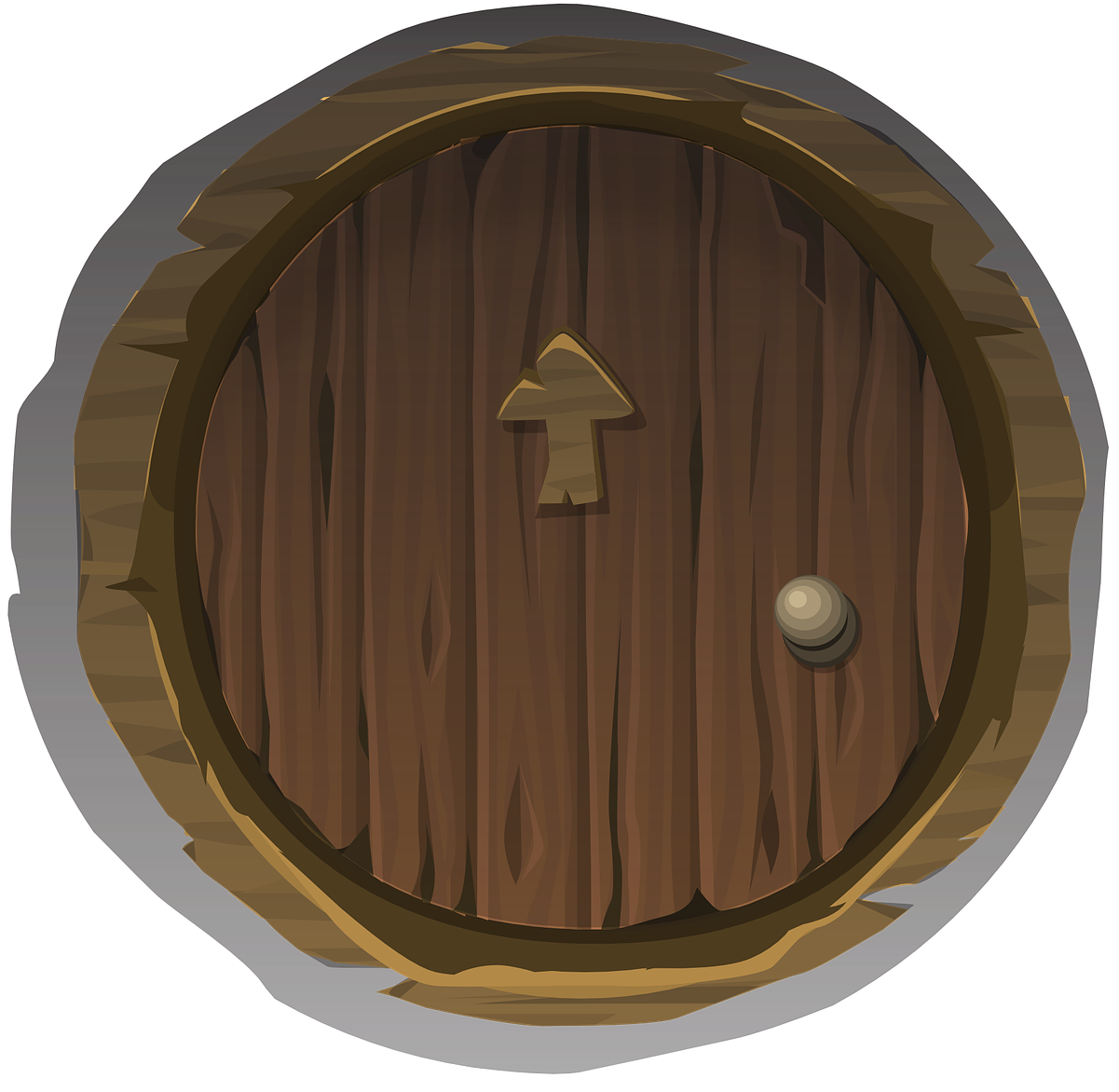 Hobbit Hole Door Illustration PNG Image