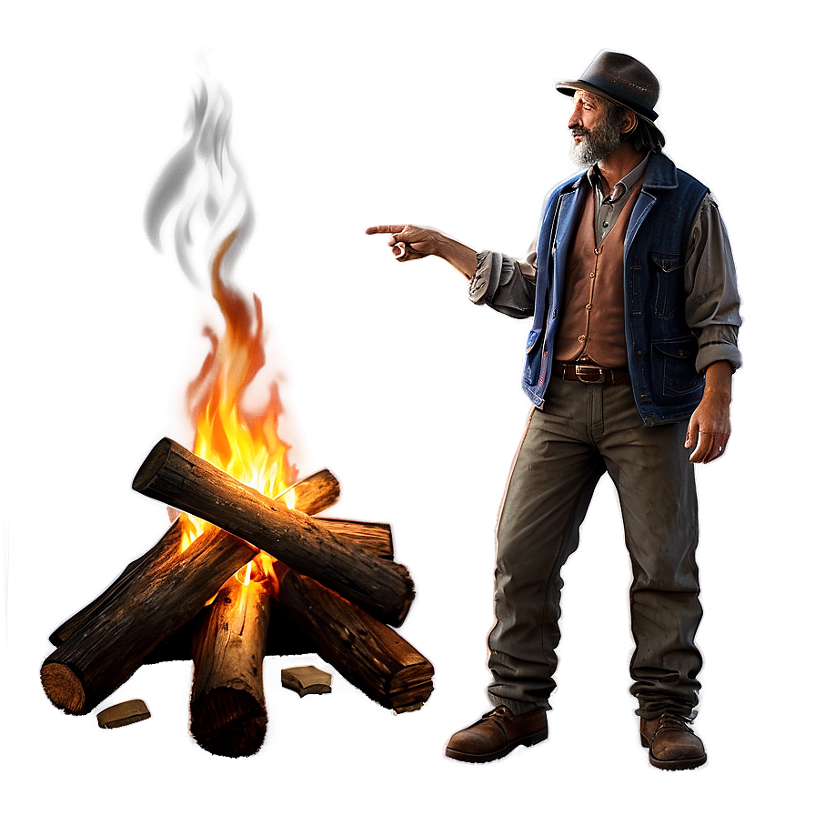 Hobo Campfire Scene Png 21 PNG Image