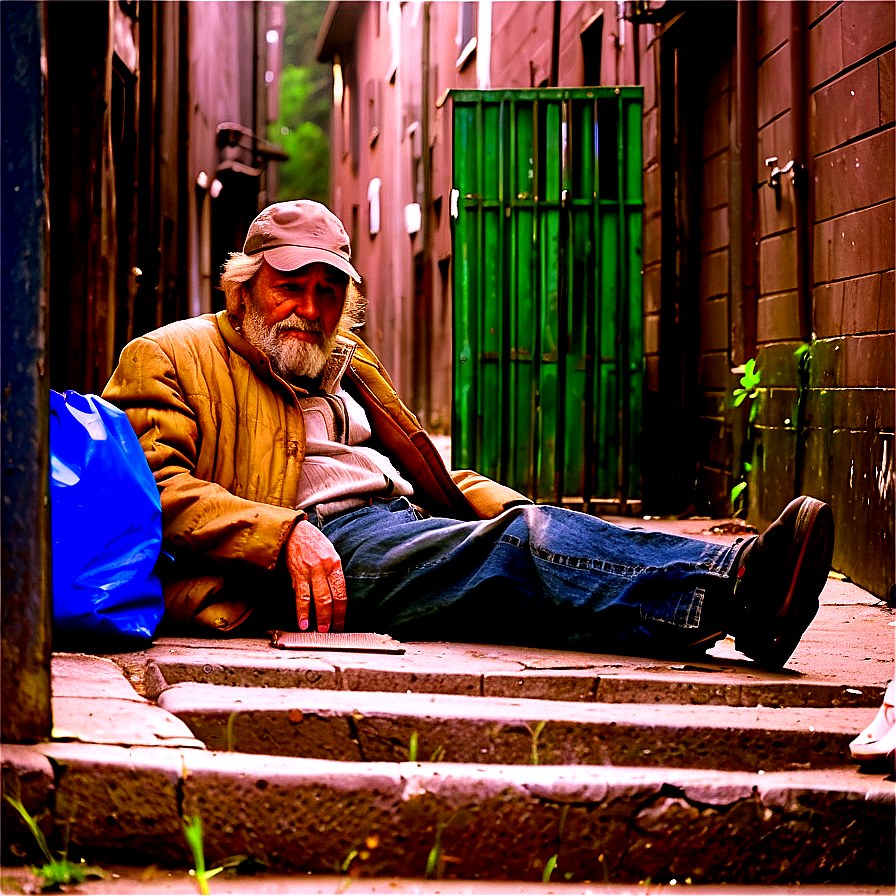 Hobo In Alleyway Png Mvx PNG Image