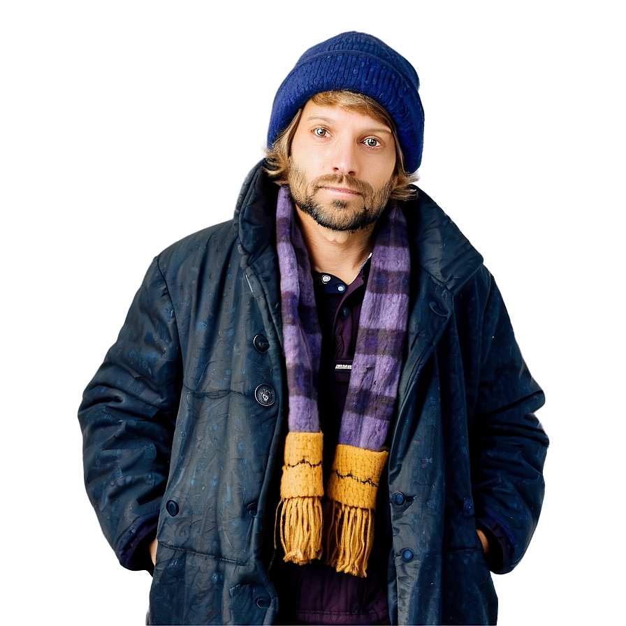 Hobo In Winter Coat Png Bhf PNG Image