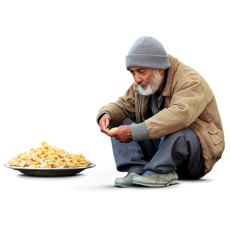 Hobo Sharing Food Png 32 PNG Image