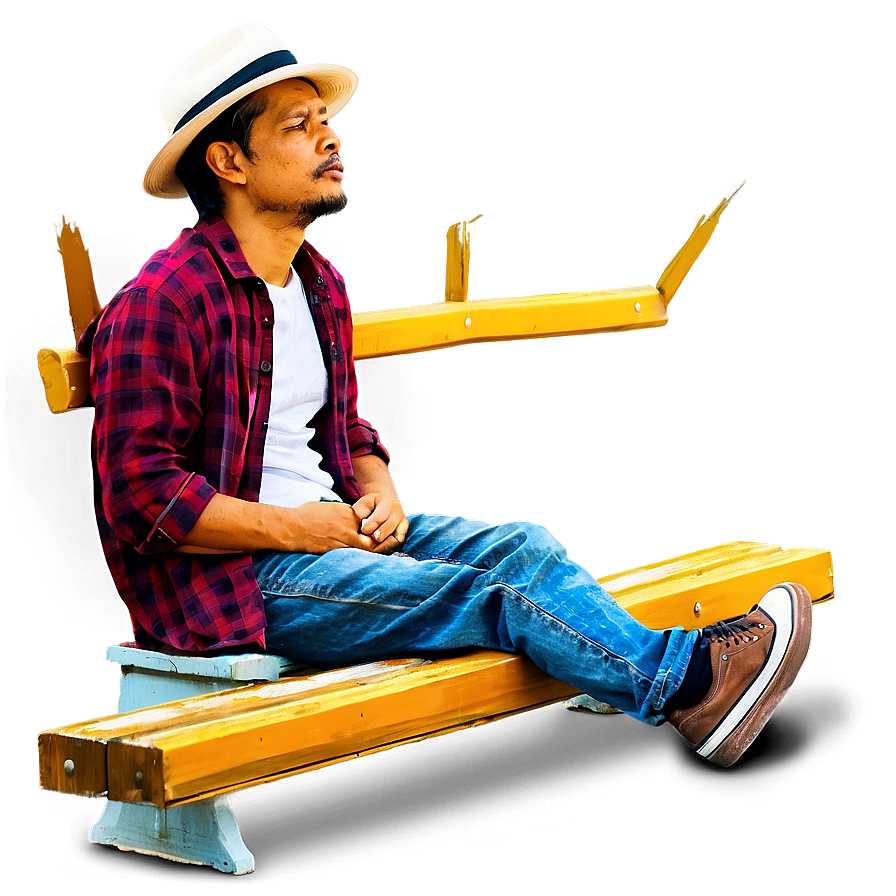 Hobo Sitting On Bench Png 68 PNG Image